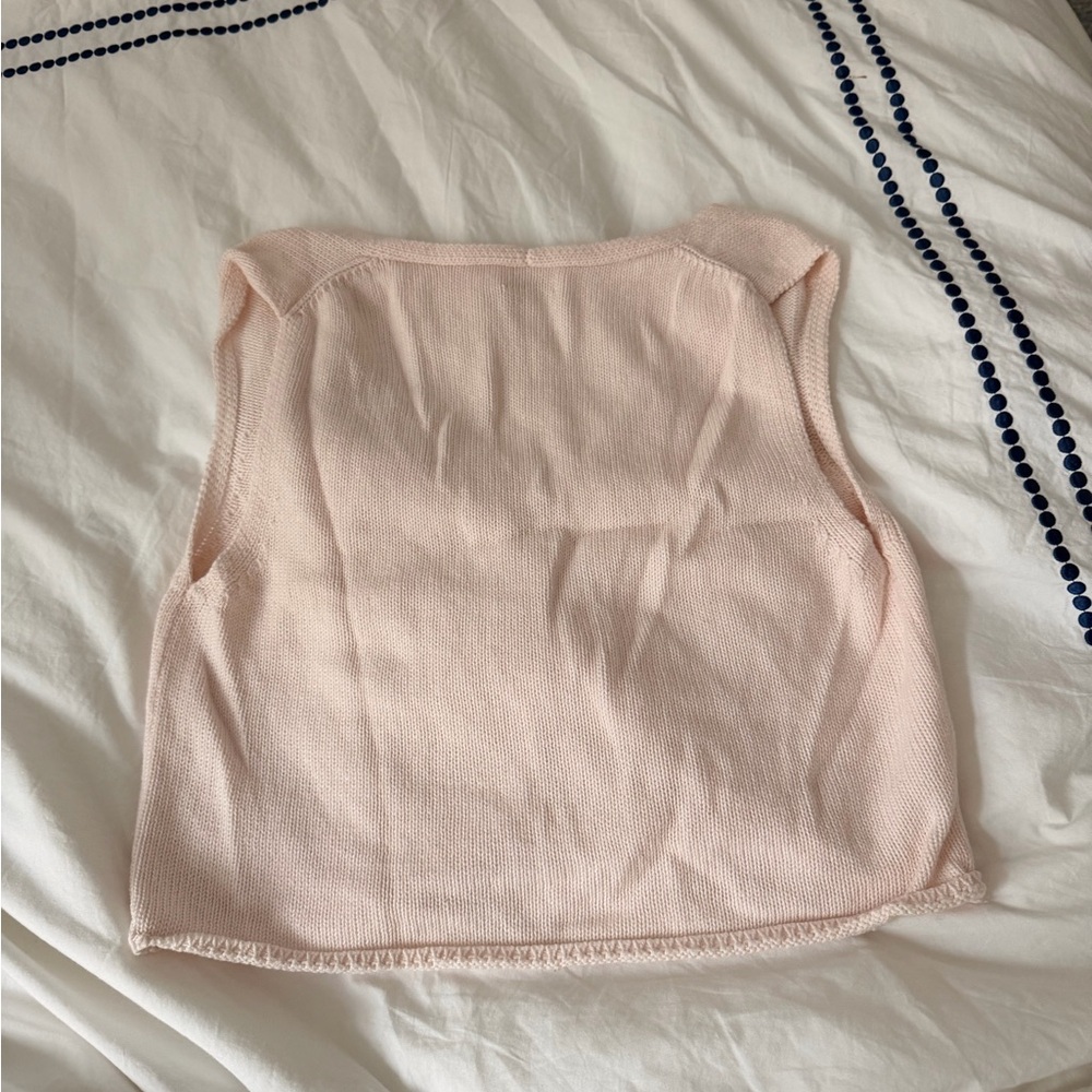 Wilfred light pink basque sweater vest size medium - Picture 4 of 5